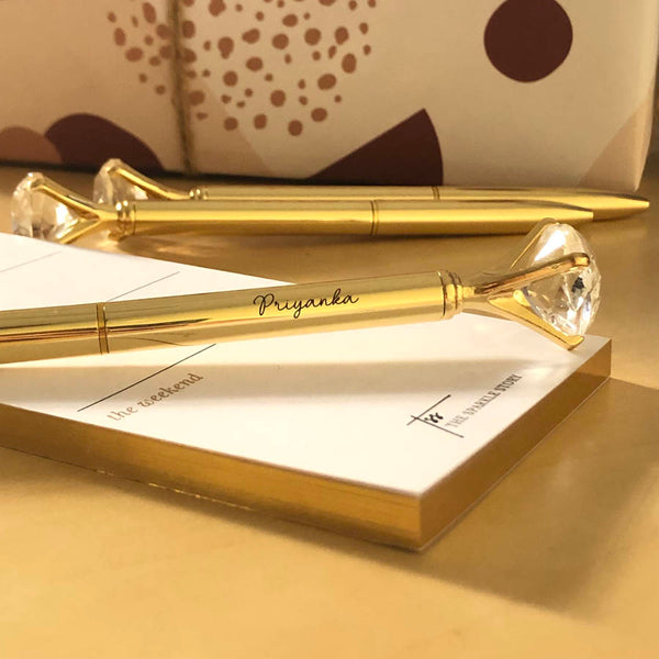 Personalized Diamond Pen - Gold - COD Not Applicable