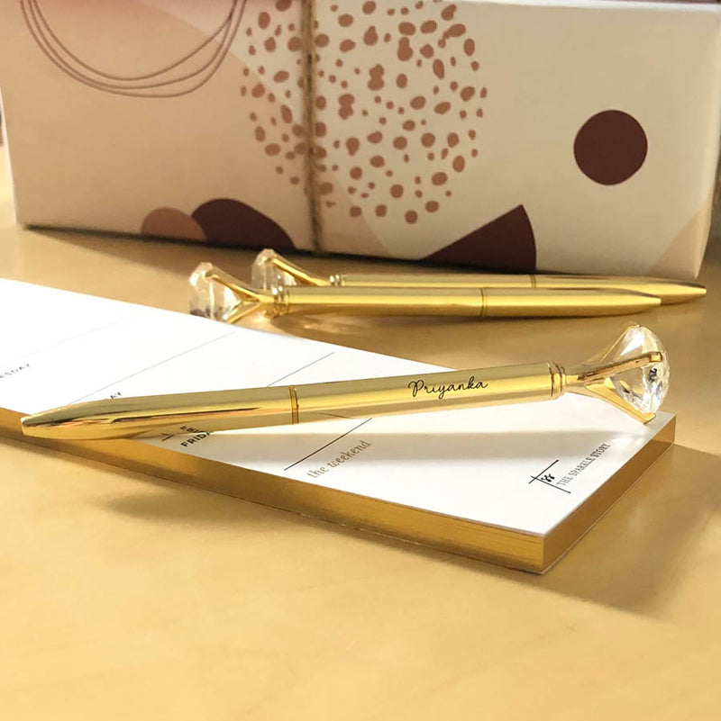 Personalized Diamond Pen - Gold - COD Not Applicable