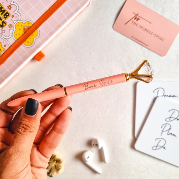 Personalized Diamond Pen - Pink - COD Not Applicable
