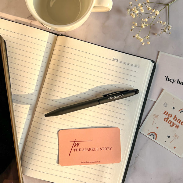 Personalized Black Pen With Stylus -  COD Not Applicable