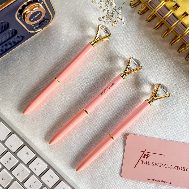 Personalized Diamond Pen - Pink - COD Not Applicable