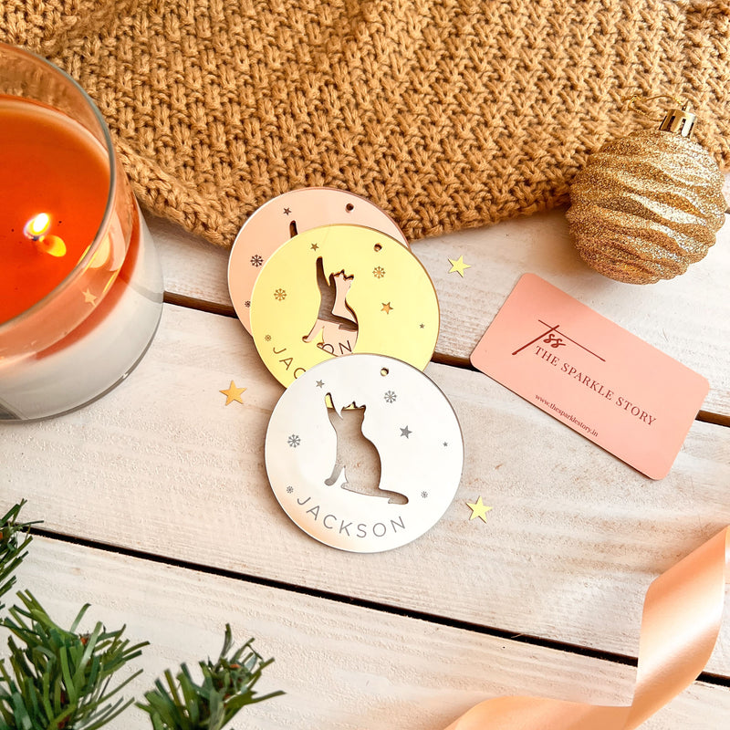 Personalized Cat Ornament - Set of 2 - COD Not Applicable