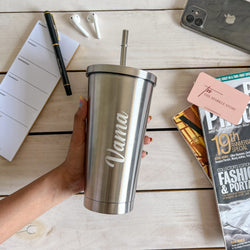 Personalized Tumbler with Straw - COD Not Applicable