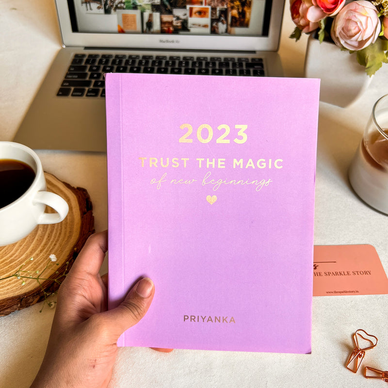 Personalized 2023 Notebook  - New Beginnings - Lavender - COD Not Applicable