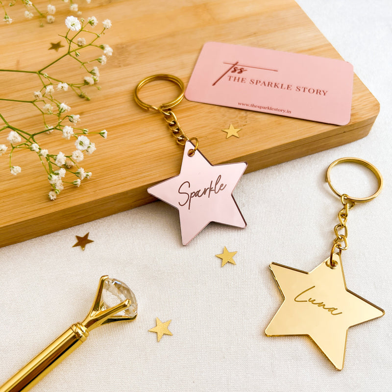 Personalized Keychain - Star - COD Not Applicable