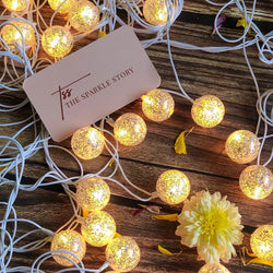 String Lights - Glitter Globe - Warm White - 10 metres