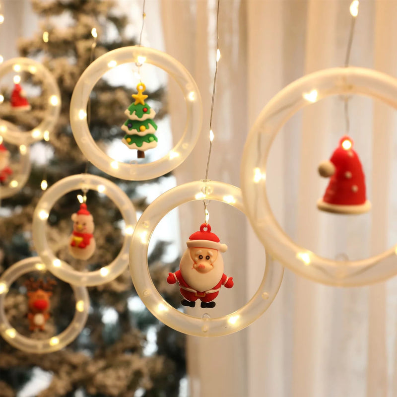 Ring Christmas Curtain Lights