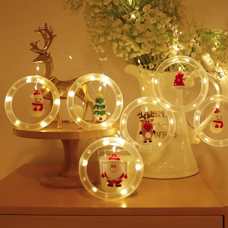 Ring Christmas Curtain Lights