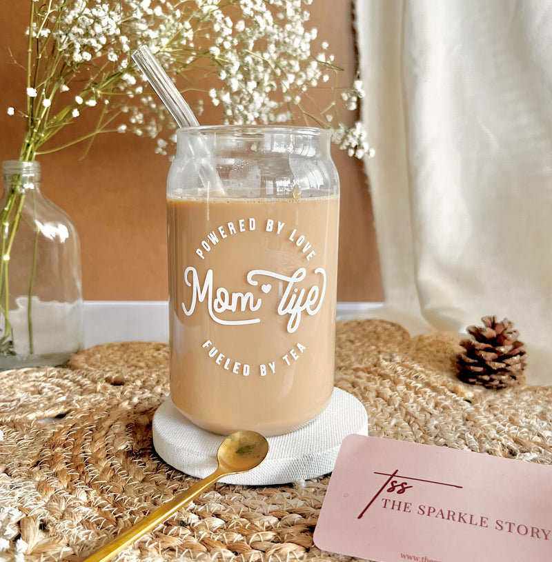 Can Glass With Straw - Mom Life