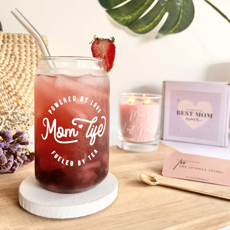 Can Glass Tumbler With Straw - Mom Life