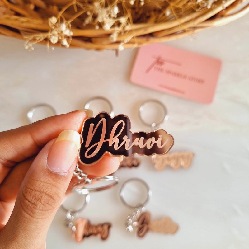 Personalized Name Cut Keychain Rose Gold COD Not Applicable