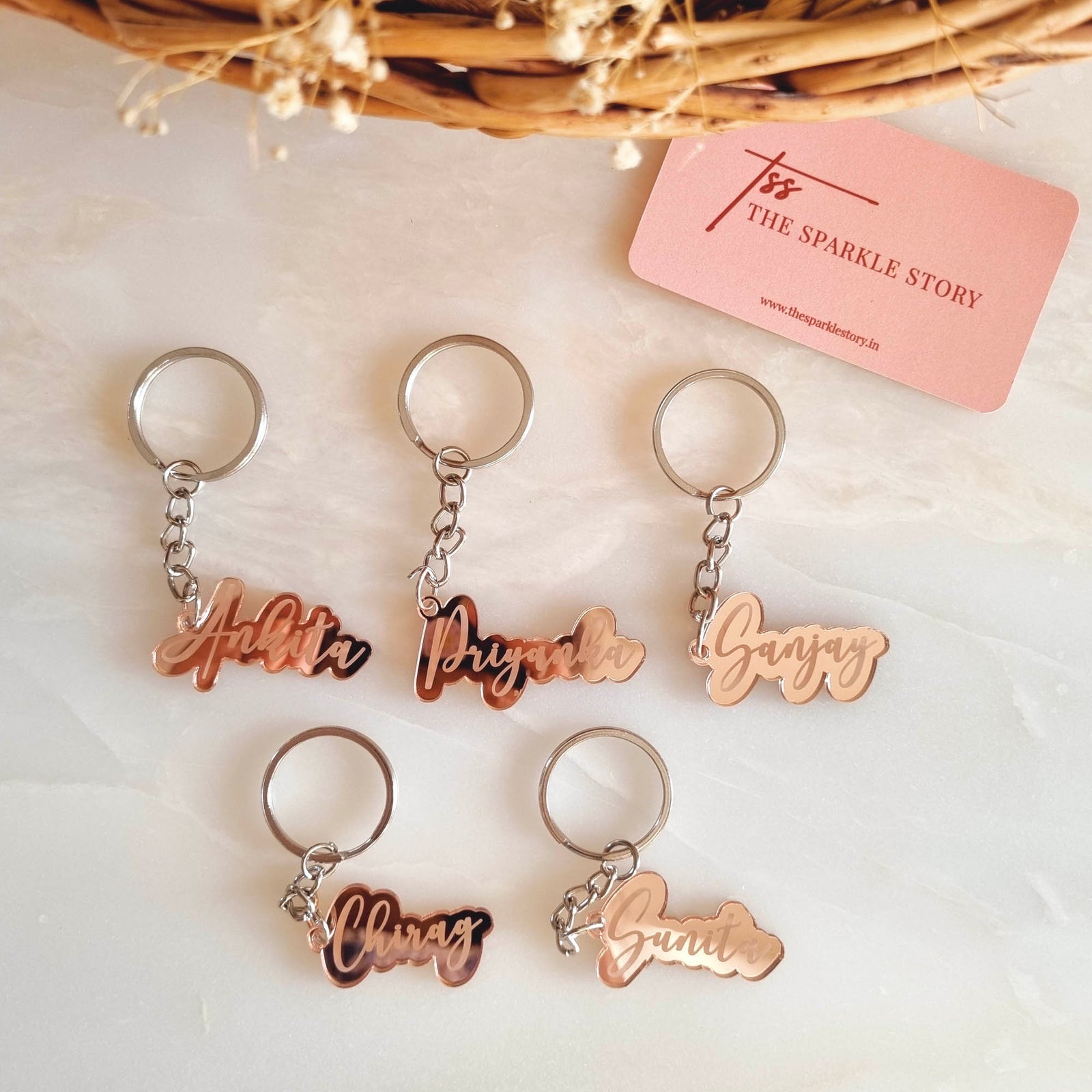 Personalized Name Cut Keychain Rose Gold COD Not Applicable Shop Exclusive Picks The Sparkle Story