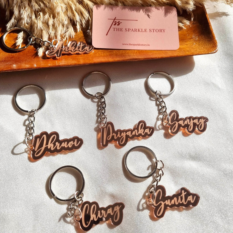 Personalized Name Cut Keychain Rose Gold COD Not Applicable