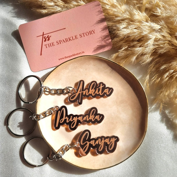 Personalized Name Cut Keychain - Rose Gold - COD Not Applicable