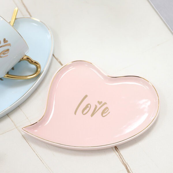 Heart Shaped Love Mug With Saucer And Spoon