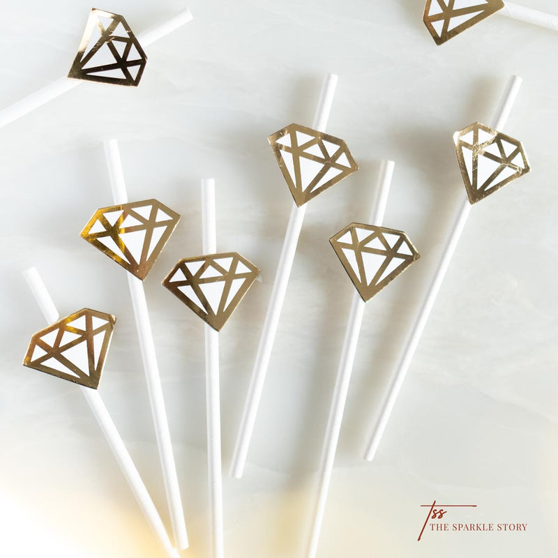 Paper Straws - Diamond - Set of 10