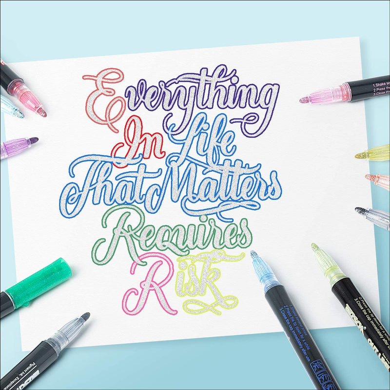 Metallic Outline Pen - Set of 12