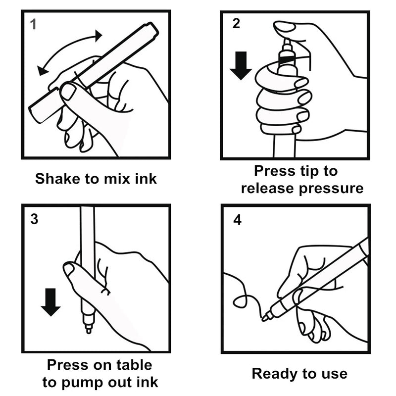 Metallic Outline Pen - Set of 12