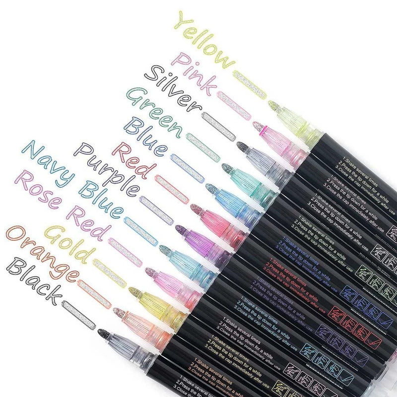 Metallic Outline Pen - Set of 12