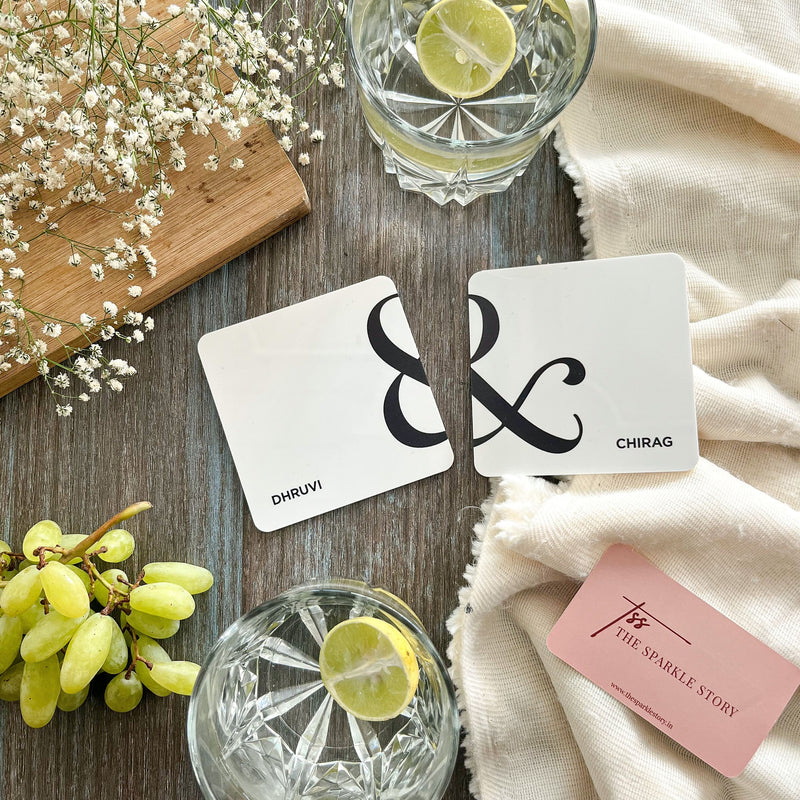 Personalized Couple Coaster Set - COD Not Applicable
