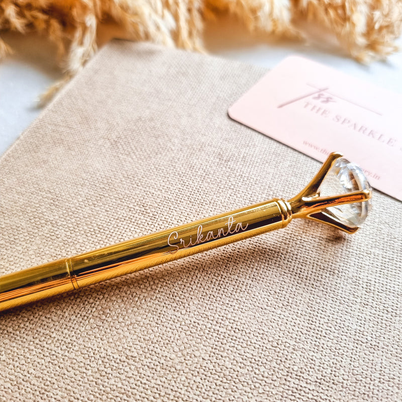 Personalized Diamond Pen - Gold - COD Not Applicable