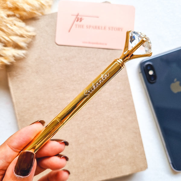 Personalized Diamond Pen - Gold - COD Not Applicable