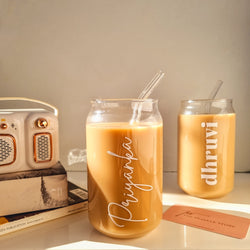 Personalized Can Glass With Straw - COD Not Applicable