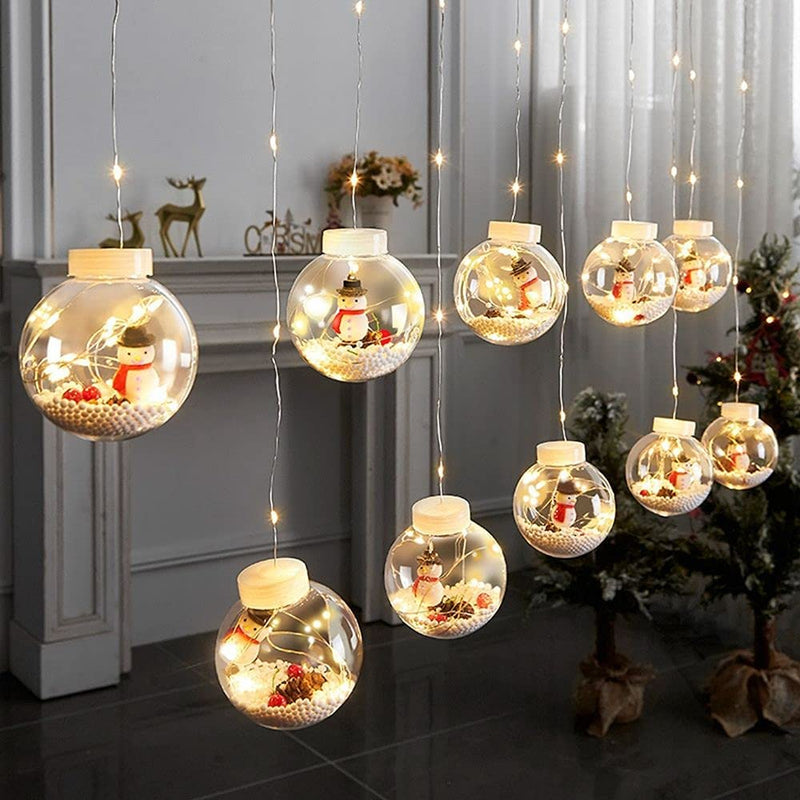 Wish Ball Christmas Confetti Curtain Lights