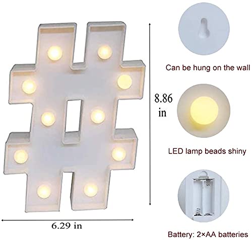 Hashtag - Marquee Light - Warm White