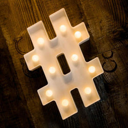 Hashtag - Marquee Light - Warm White